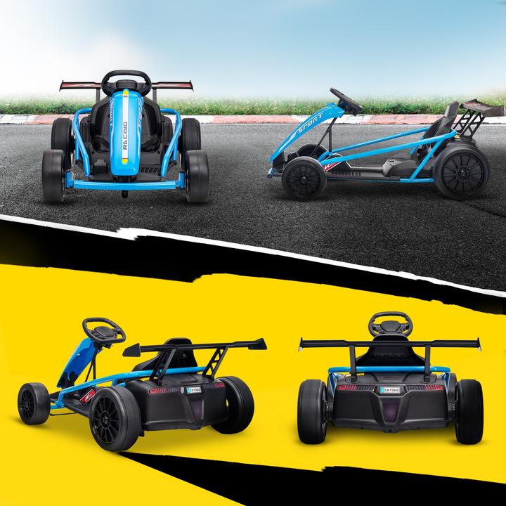 Actual product image Aiyaplay Kinder Elektro Gokart Kunststoff, Metall Blau