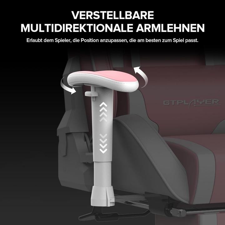 Image du produit Gtplayer Fauteuil gamer avec repose-pieds, enceinte Bluetooth et dossier réglable