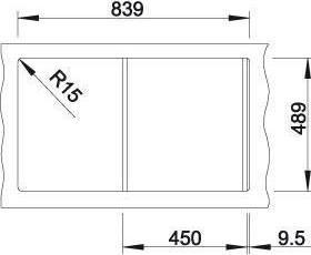 Image du produit Blanco Axis III 45 S-IF (Evier encastré, 86 cm, 51 cm)