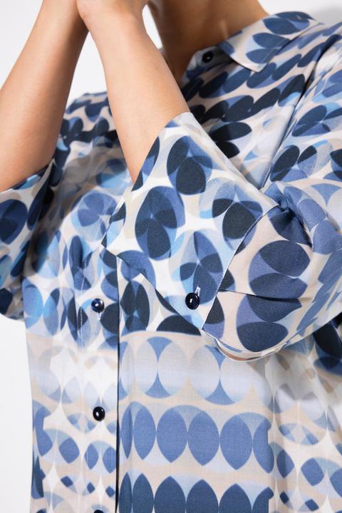 Actual product image Ulla Popken Geometric Print Button Down Tunic Blouse (42, 44)