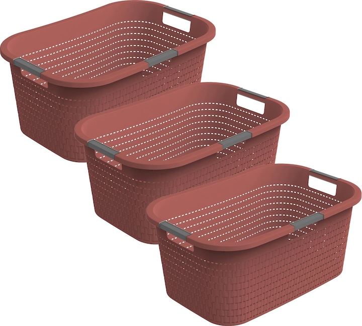 Produktbild Rotho 3er Set Country Wäschekorb 40l 3tlg. (40 l)