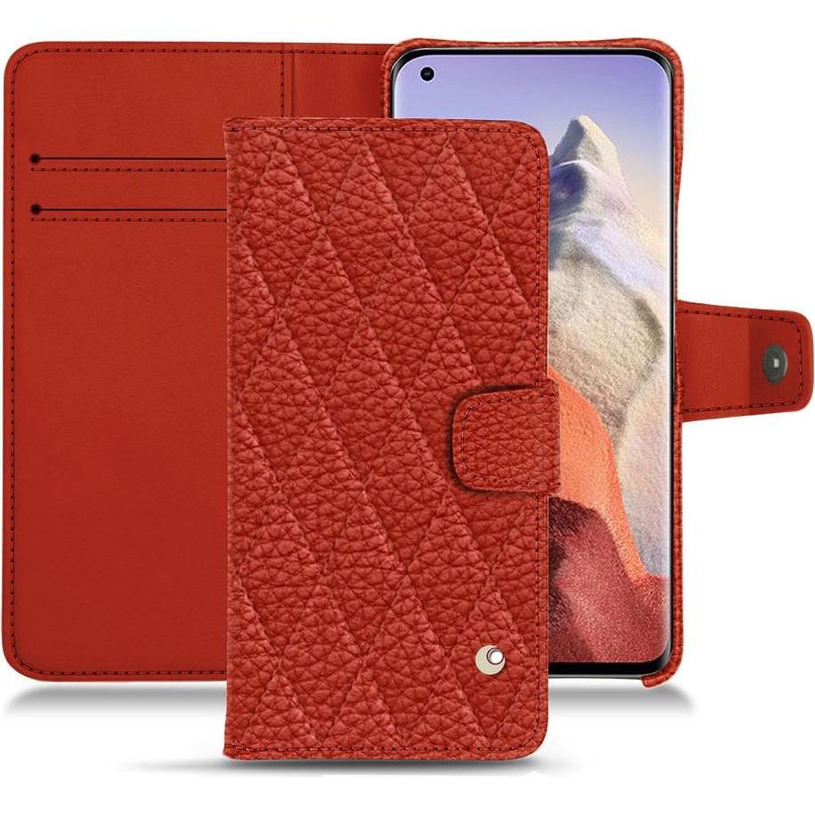 Noreve Lederschutzhülle Wallet (Xiaomi Mi 11 Ultra), Smartphone Hülle, Orange