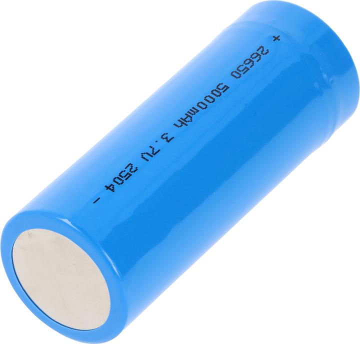Produktbild AccuCell Rundzelle 26650, Li-ion, 3,7V, 5000mAh, 18,5Wh, mit USB-C Charging Port (1 Stk., 26650, 5000 mAh)