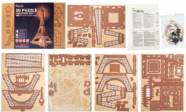 Image du produit Rolife Nuit à la Tour Eiffel - Modèle en bois