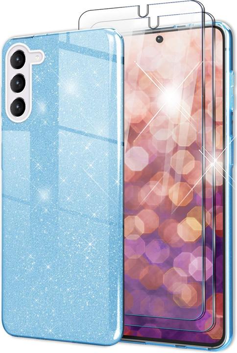 Image du produit Nalia Housse en silicone scintillante avec 2x protections d'écran (Samsung Galaxy S23+)