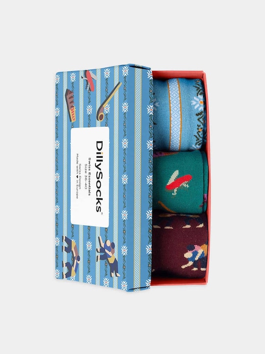 Actual product image DillySocks Swiss Essentials Gift Box (pack of 3, 41 - 46)
