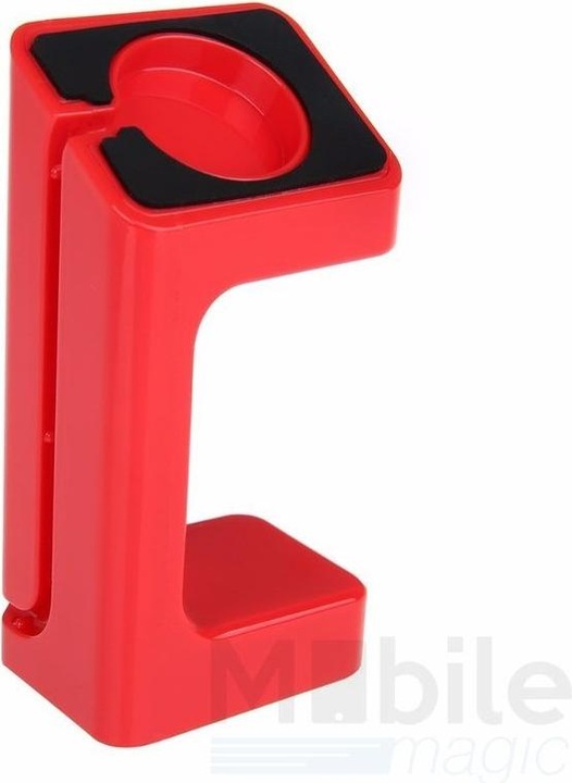 Produktbild Hermex Apple Watch Series 1 / 2 Docking Station Ladestation Halterung ROT