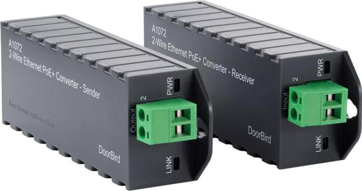 Actual product image Doorbird 2-wire Ethernet PoE+ converter A1072