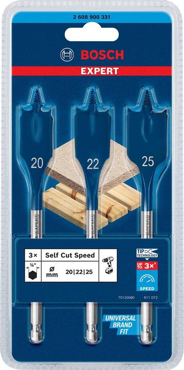 Actual product image Bosch Professional Zubehör Expert Self Cut Speed Set (25 mm, 22 mm, 20 mm)