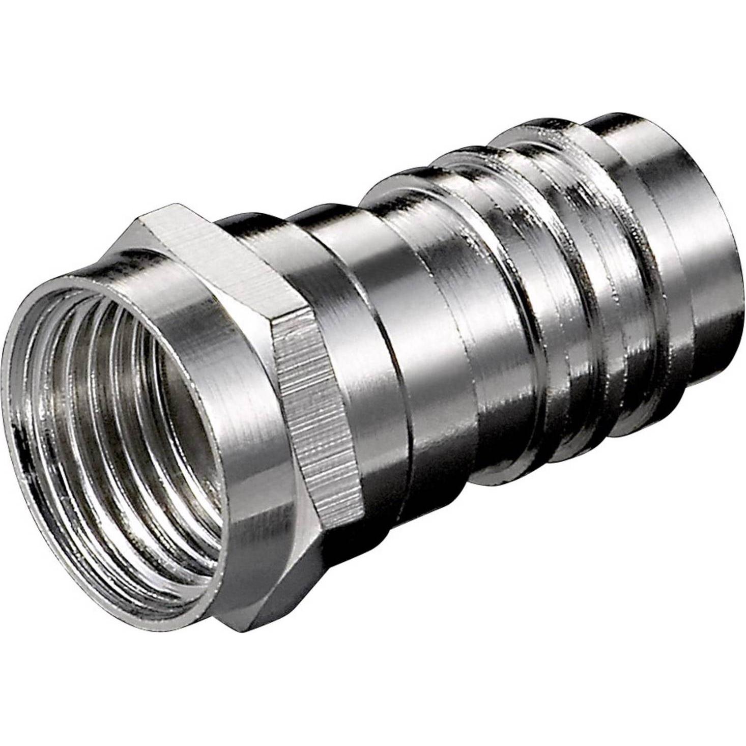 Goobay Crimp F-Stecker (Stecker und Verbinder), SAT Zubehör, Silber