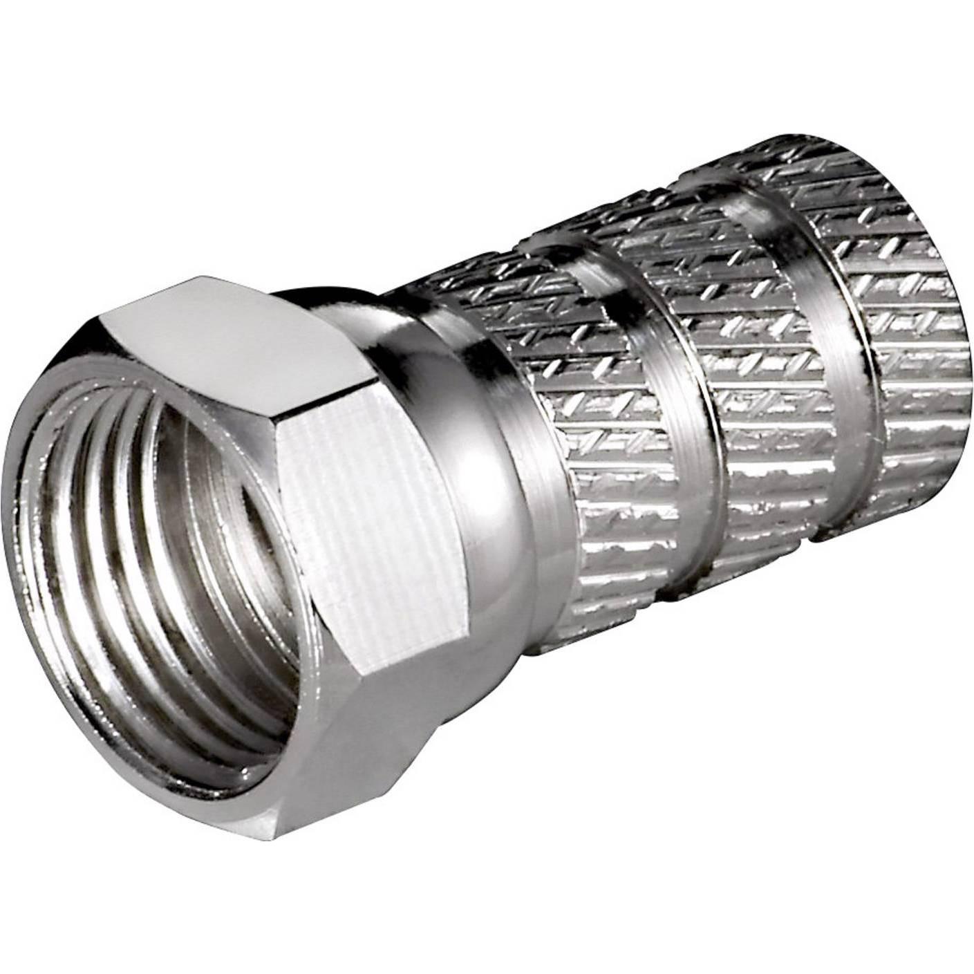 Goobay Aufdreh-F-Stecker (Stecker und Verbinder), SAT Zubehör, Silber