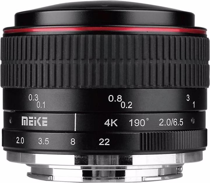 Actual product image Meike 6.5mm f/2.0 Fisheye, Sony E (Sony E, full size, APS-C / DX)