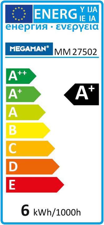 Energie-Label Megaman E4 LED Warm Reflektor (E14, 6 W, 500 lm, 1 x, D)