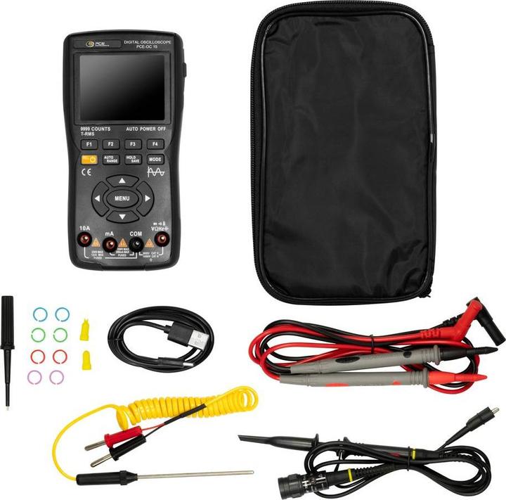 Image du produit PCE Instruments PCE-OC 15 Multimètre portable numérique Enregistreur de données, câble de test inclus (CAT II 1000V, CAT III 600V)