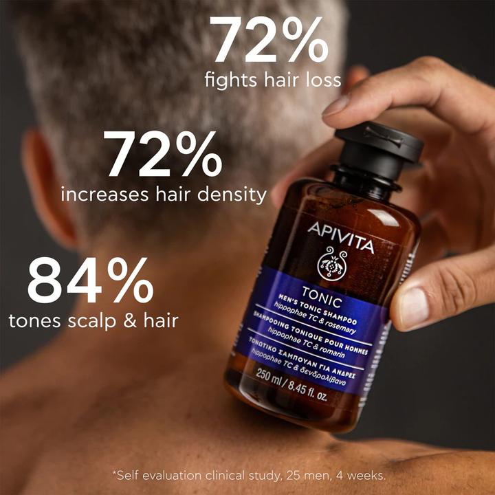 Actual product image Apivita MEN TONIC Shampoo 250 ml (Lice shampoo, 250 ml)