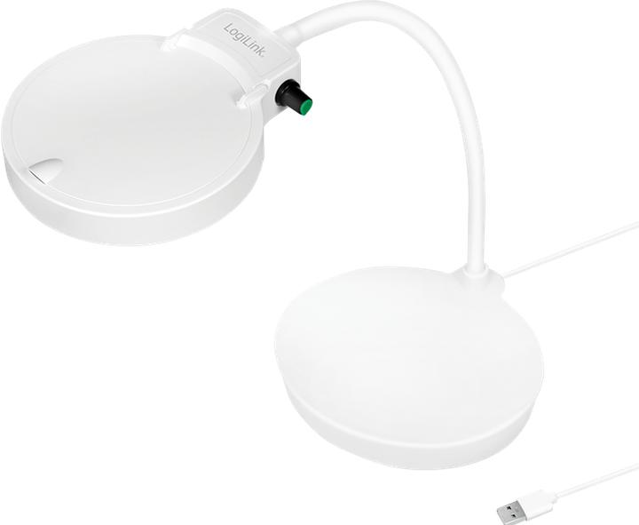 Productafbeelding LogiLink LED loeplamp, met 2 lenzen, wit, dimbaar (400 lm)