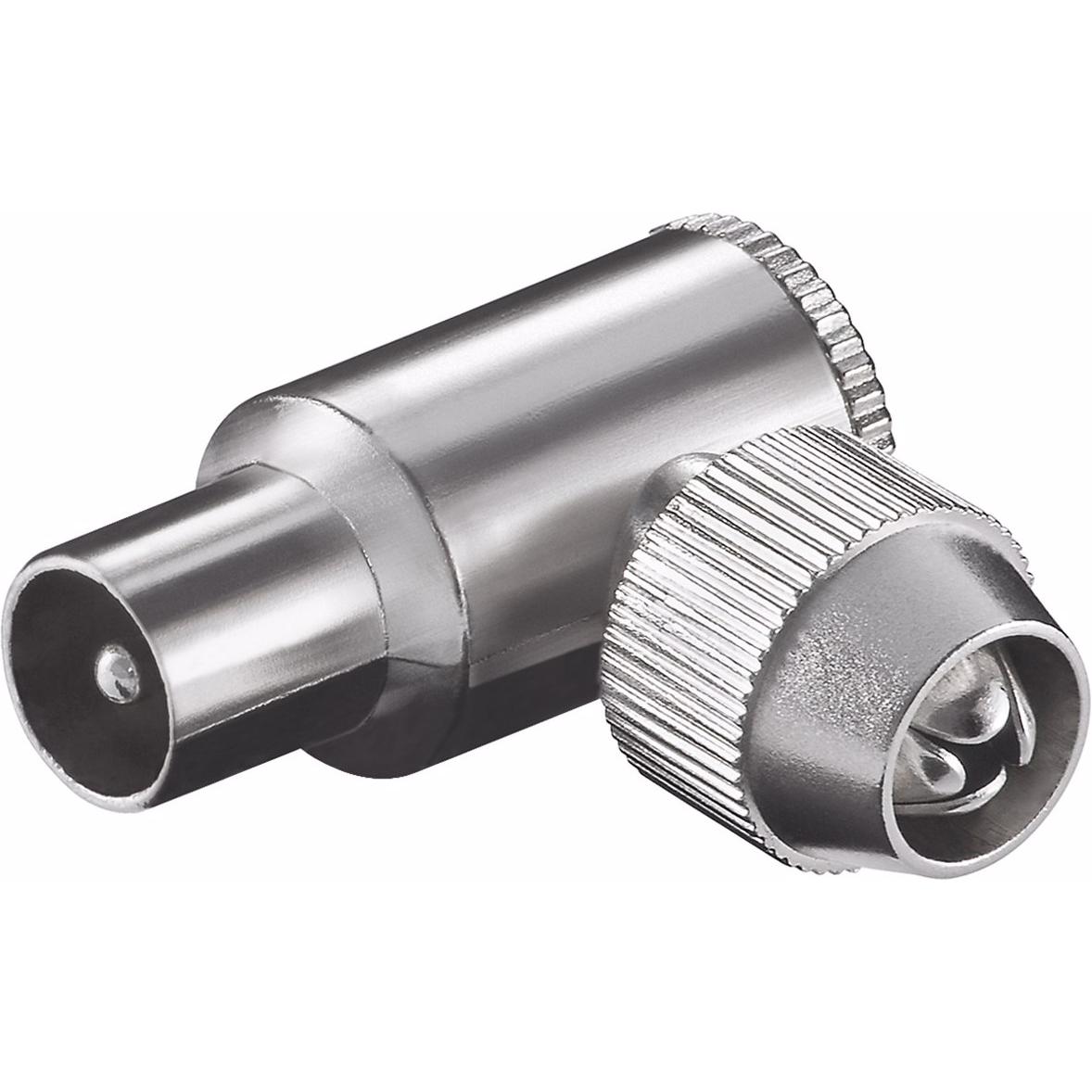 Goobay Winkelstecker mit Schraubbefestigung (Stecker und Verbinder), SAT Zubehör