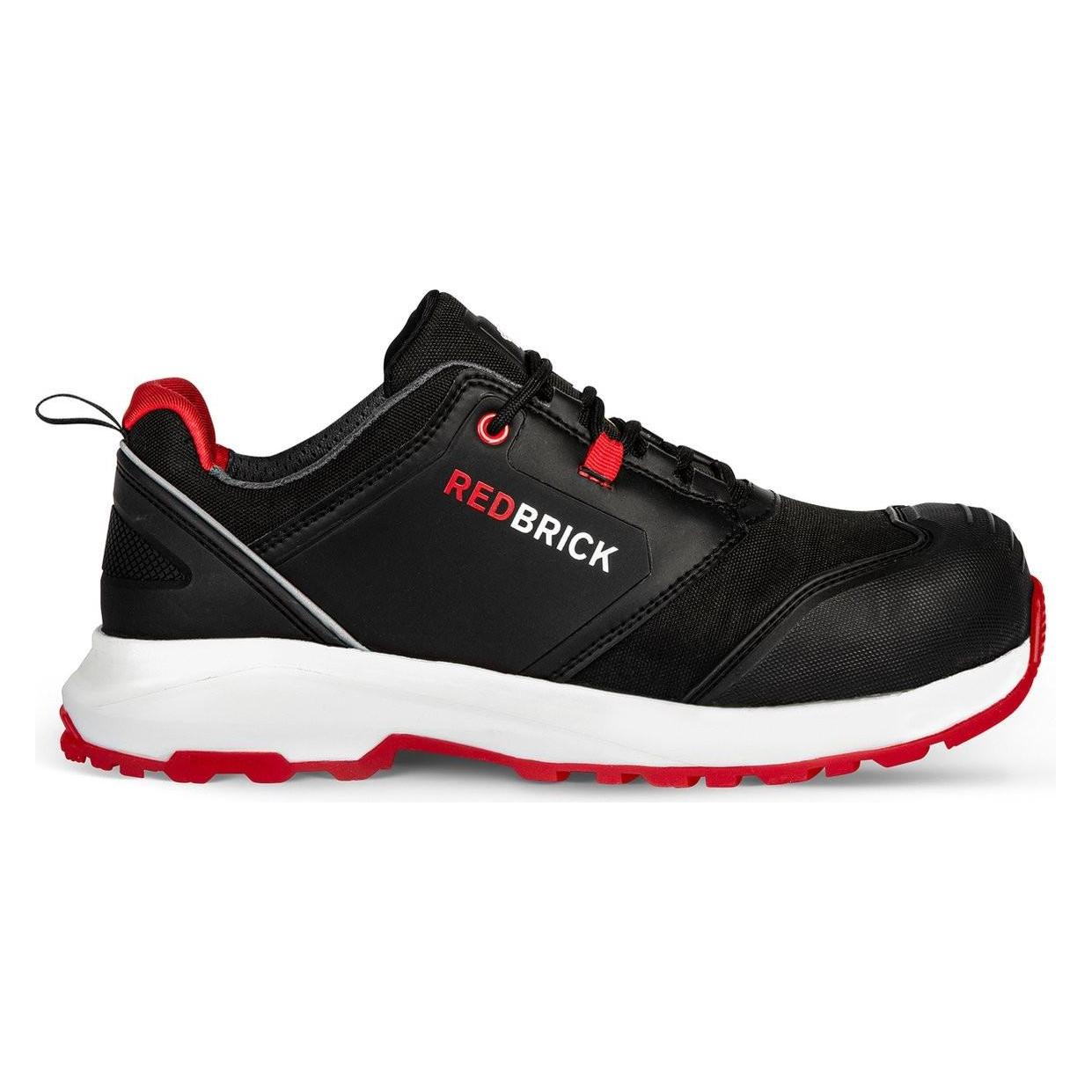 Redbrick, Werkschoenen, Arbeitsschuhe - Puls Overshose - Niedrig - Mit Crawl -Nase - S3 - Schwarz / Rot - Grösse 45 (S3, 45)