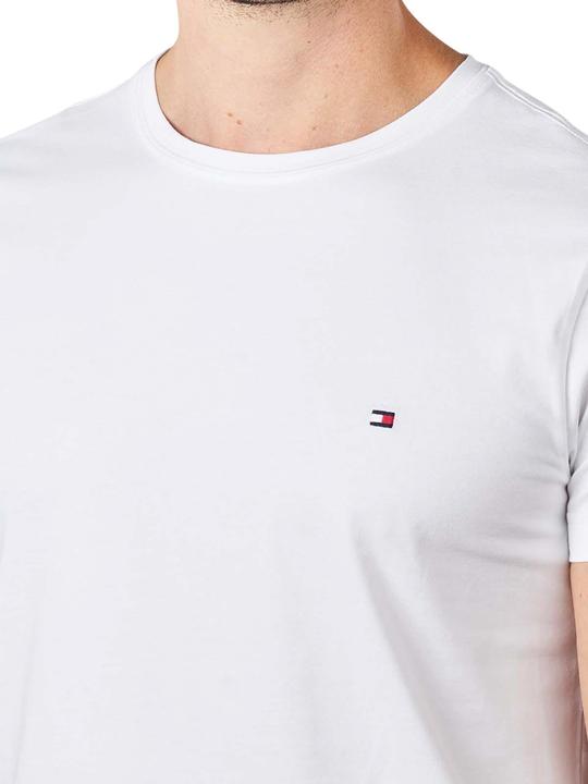 Actual product image Tommy Hilfiger Crew Neck T-Shirt Slim Fit White (XL)