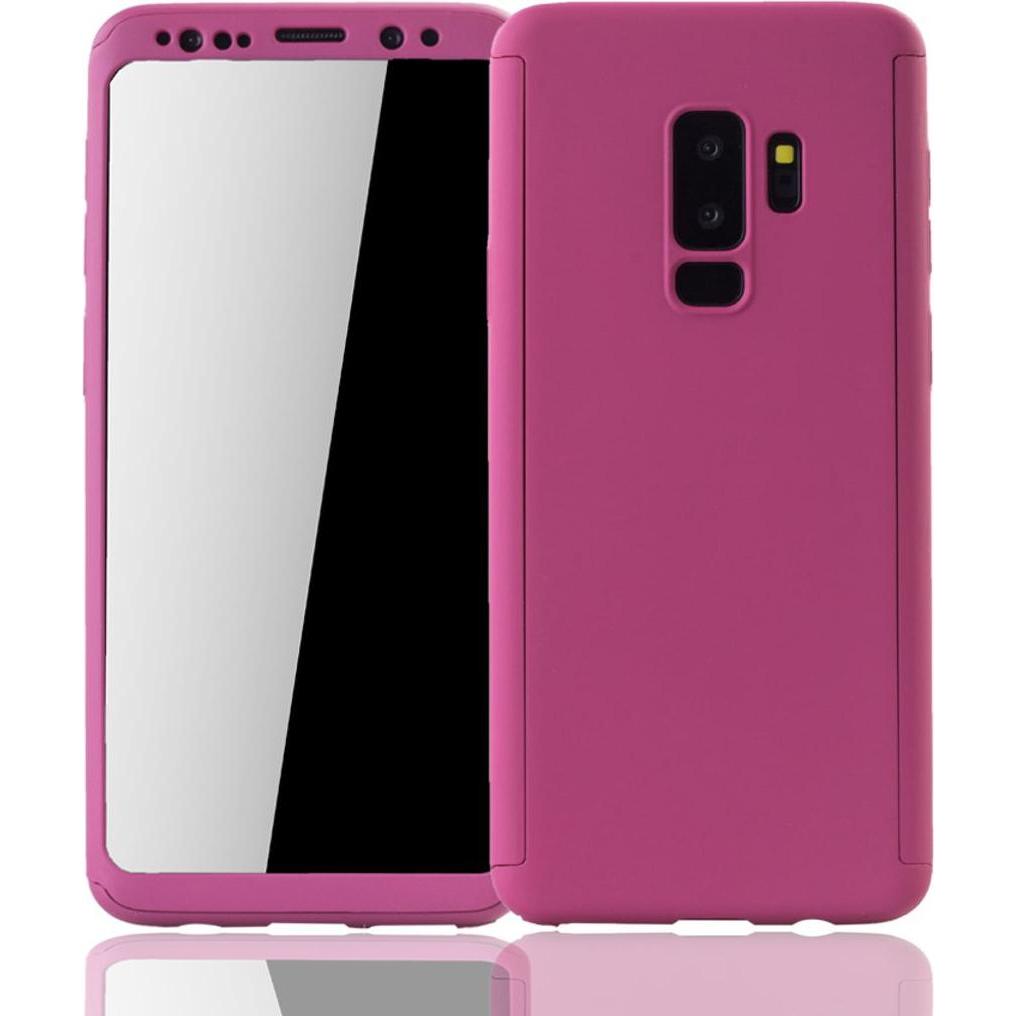 König Design Hülle Handy Schutz für Samsung Galaxy S9 Plus Full Case Cover Displayschutz Pink (Samsung Galaxy S9+), Smar...