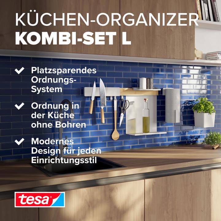 Image du produit tesa Organiseur de cuisine Combi-Set L à coller