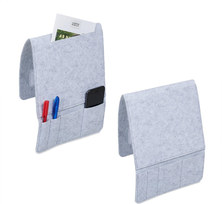 Produktbild Relaxdays 2x Betttasche (25 x 3 x 33.5 cm)