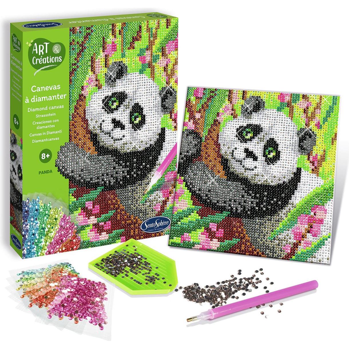 Thumbnail - Sentosphere Panda-Diamant-Leinwand