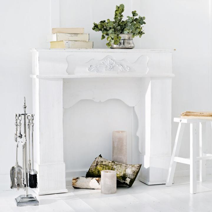 Actual product image Loberon Kaminkonsole Margaux antikweiss (102 x 21 x 97 cm)