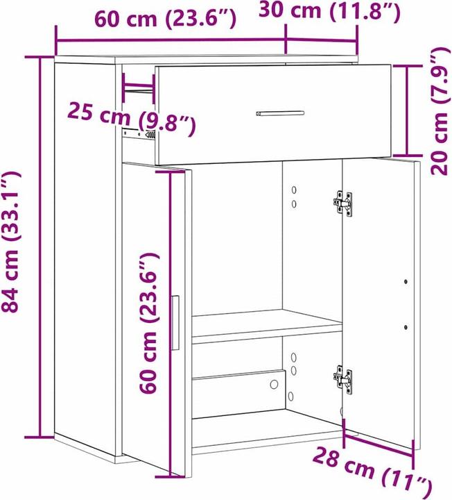 Immagine prodotto VidaXL Credenza (79 x 38 x 80 cm)