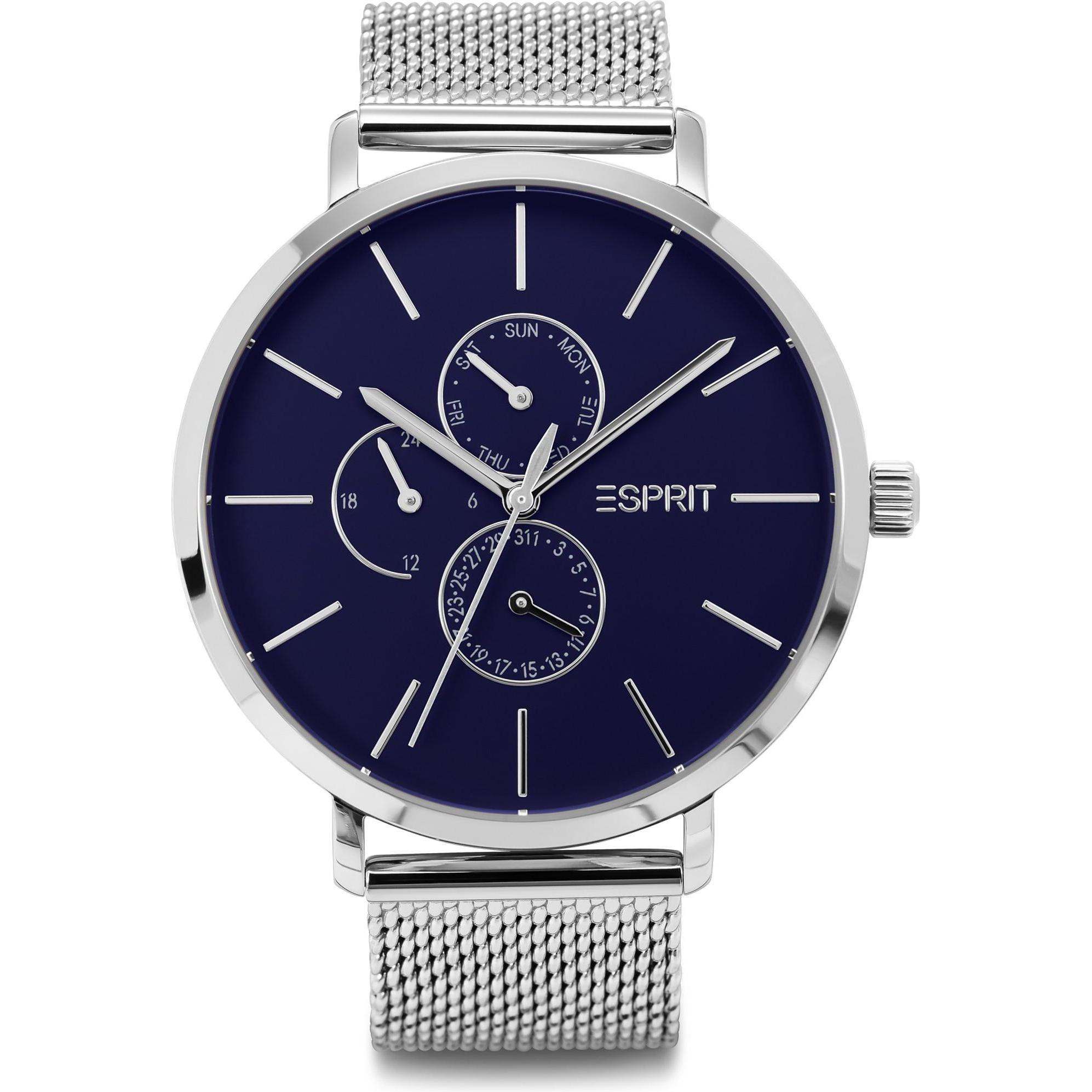 Esprit, Armbanduhr, Herrenuhr Spruce, Silber, (Analoguhr, 44 mm)