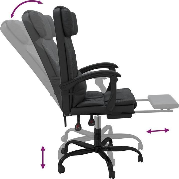 Immagine prodotto vidaXL Bürostuhl mit Liegefunktion (46.50 - 56 cm)