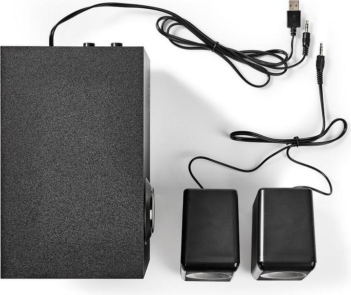 Immagine prodotto Nedis Altoparlante per PC - Alimentazione tramite USB - Subwoofer - Ingresso connessioni: 1x 3,5 mm - 2.1 (33 W)