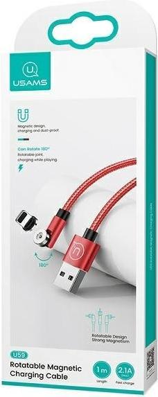Image du produit Usams USB USB-A - lightning cable 1 m red (109578) (1 m, USB 3.0)