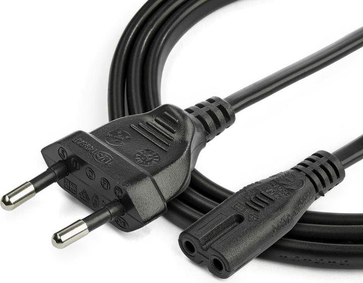 Produktbild StarTech com 752E-2M-POWER-LEAD, 2 m, CEE7/16, C7-Koppler, H03VVH2-F, 250 V, 2.5 A (2 m)