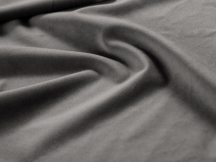 Actual product image Micadoni Velvet Storage Bed With Headboard, "Amy", Dark Grey, 220x130x95 Made in Europe (90 x 200 cm)