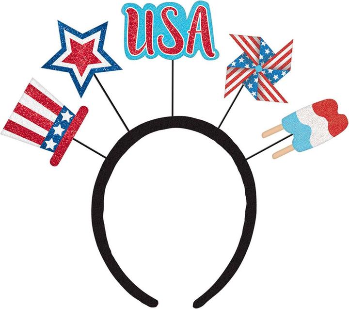Actual product image Amscan Patriotic 4th of July Bopper Headband