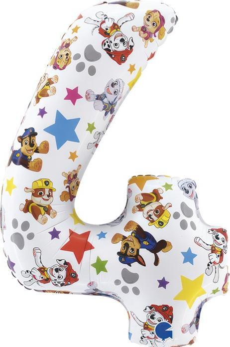 Grabo Balloons XL Paw Patrol Zahlen 4 Ballon (1 x)