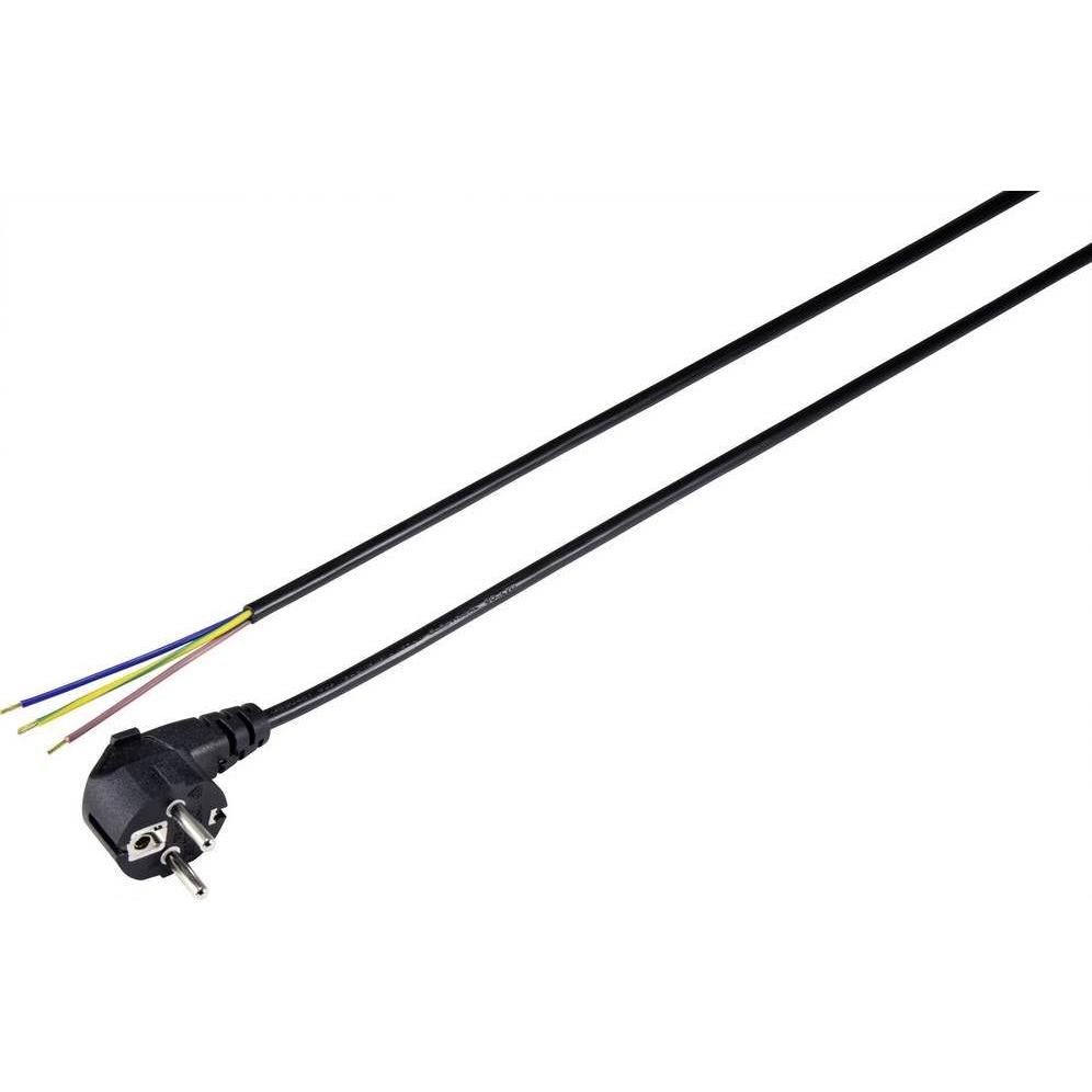 Thumbnail - Sygonix SY-5043480 Strom Anschlusskabel Schwarz 3.00 m (3 m), Stromkabel