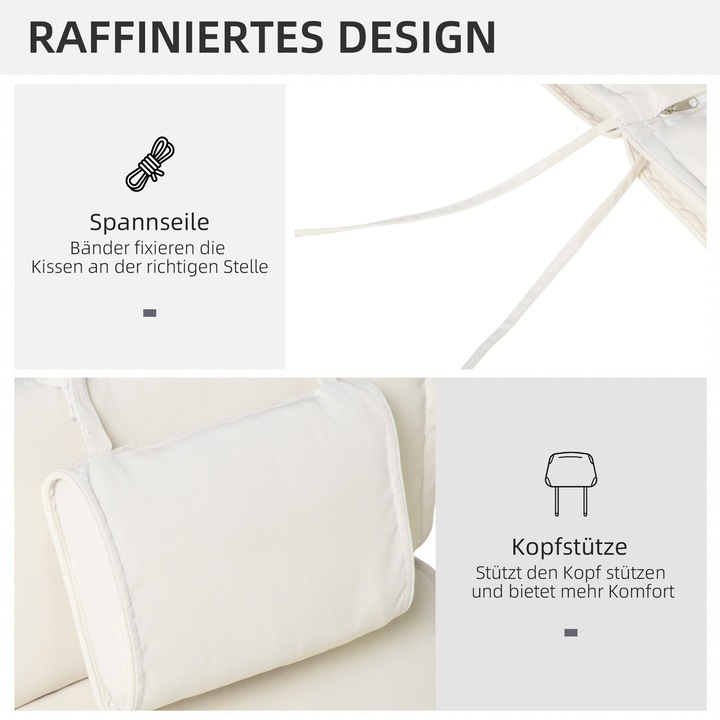 Produktbild Outsunny Liegenauflage mit Kopfkissen (198 x 53 x 5 cm)