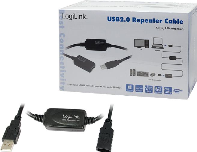 Produktbild LogiLink USB A - A (25 m, USB 2.0)
