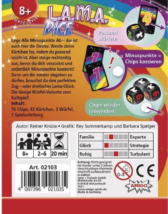 Actual product image Amigo Lama Dice (German)