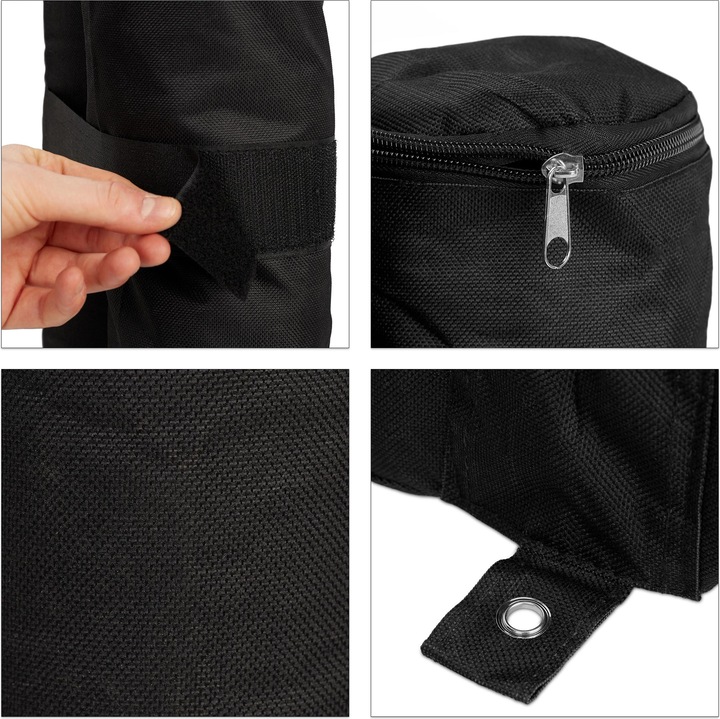 Actual product image Relaxdays Gazebo Weights, Pack of 4 (27 cm, 12 cm)
