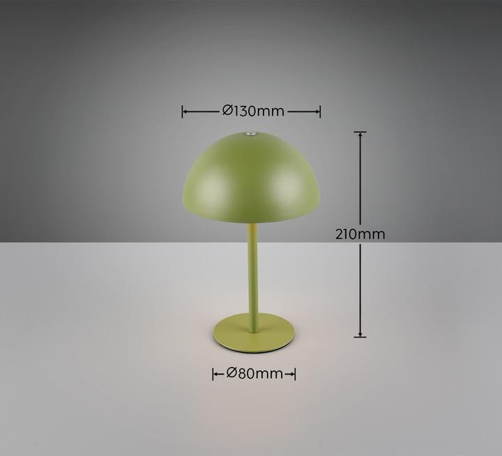 Immagine prodotto Reality LED-Akku-Tischleuchte MUNOZ, R54891115, 1,3W, 120lm, 3000K, grün (120 lm)