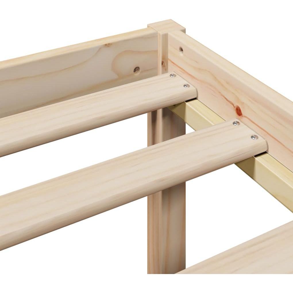 Thumbnail - VidaXL, Bett, Bett mit Regal ohne Matratze Kiefer (100 x 200 cm)