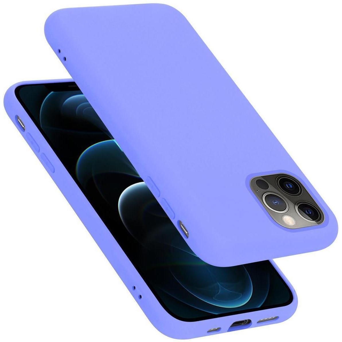 Cadorabo TPU Liquid Silicone Case Hülle (Apple iPhone 13 Pro), Smartphone Hülle, Violett
