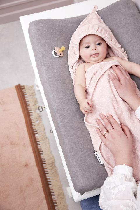 Produktbild Meyco Kapuzentüch Frottee Ruffle - Soft Pink - 80x80cm (80 x 80 cm)
