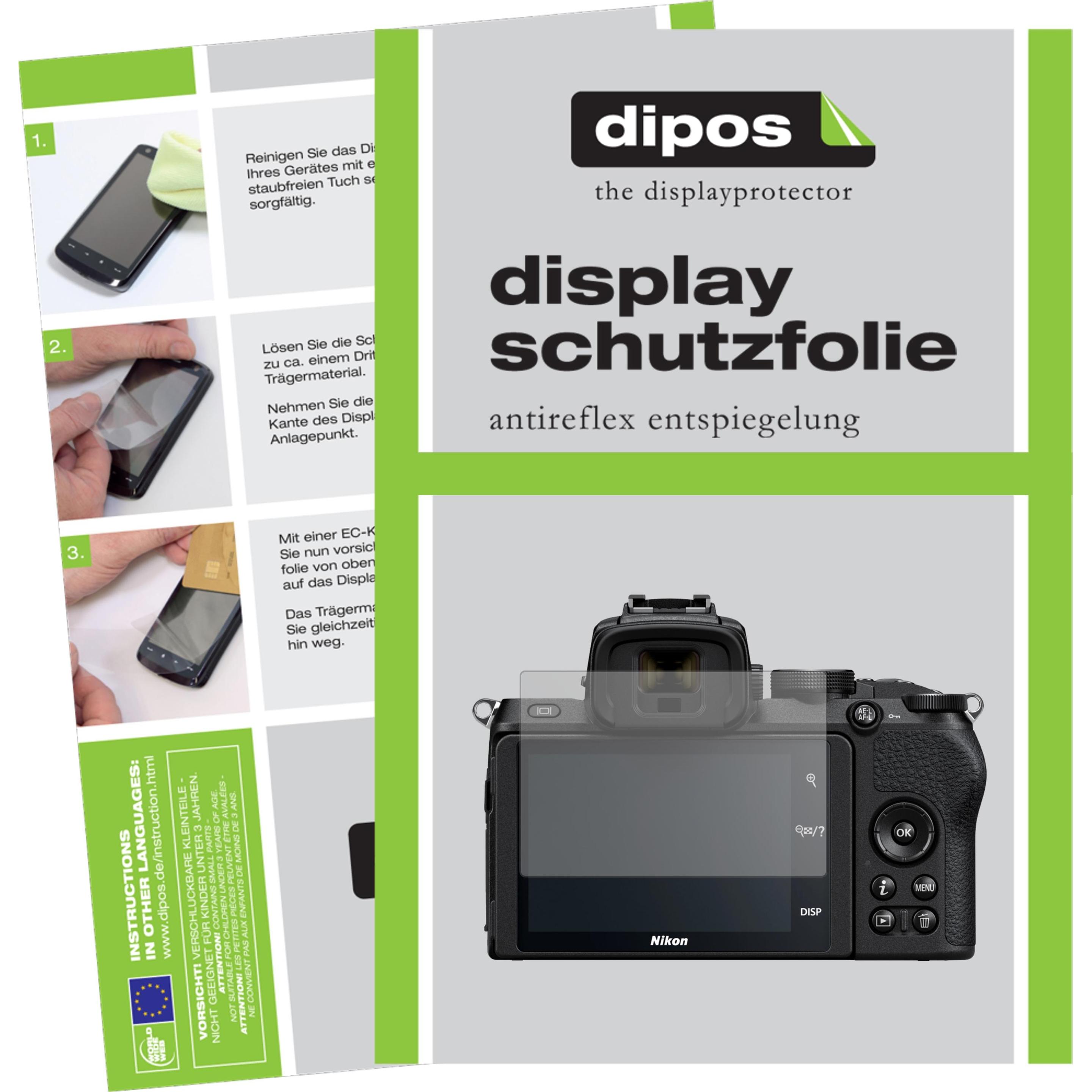 Dipos Displayschutzfolie Antireflex (Displayschutz, Nikon Z 50), Kameraschutz, Transparent