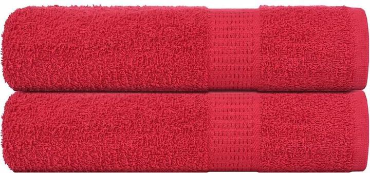 Image du produit vidaXL Serviettes 2 pcs. Rouge 50x100 cm 360 g/m² 100% coton Serviette de bain (50 x 100 cm)