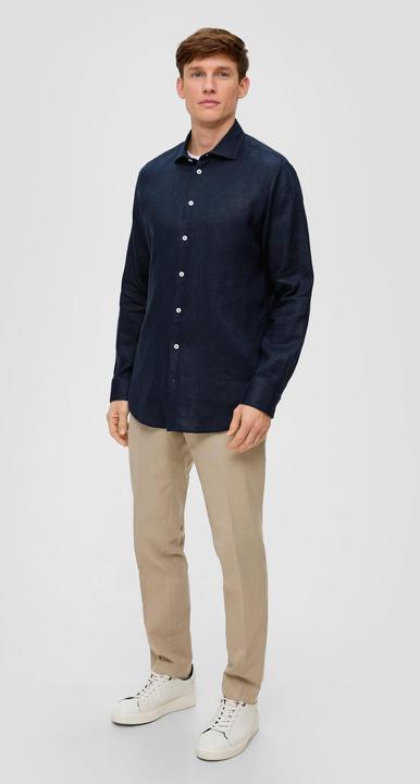 Immagine prodotto s.Oliver Hemd Glänzendes Tailored Fit Hemd aus Leinen (40)