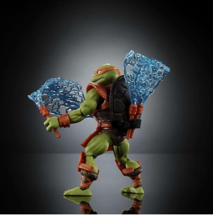 Produktbild Mattel MOTU x TMNT: Turtles of Grayskull Actionfigur Michelangelo 14 cm